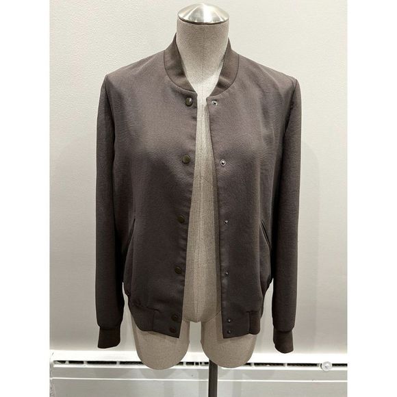Aritzia Bomber Jacket in Dark Brown - Picture 3 of 6